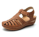 Retro Ortopædiske Sandaler i Læder