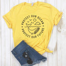 Beskyt Vores Ocean Beskyt Vores Fremtid T-shirt