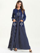 Kaftan Maxikjole Med Lange Ærmer