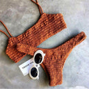 Bikiniprint med plisseringer