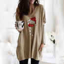 Vin & nissehue sweatshirt til damer