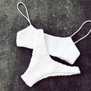 Bikiniprint med plisseringer