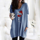 Vin & nissehue sweatshirt til damer