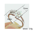 Blomst Opal Krystal Ring