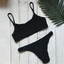 Bikiniprint med plisseringer