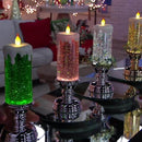 Farveskiftende LED Vandlys med Glitter