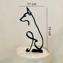 Minimalistisk Hundekunst Skulptur