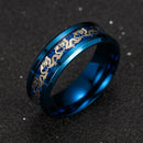 Titanium Stål Drage Ringe