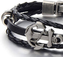 Anker læderarmbånd