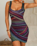 Dame Multi Color Festkjole