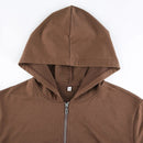 Ekstra Slank Krøllet Lynlås Hoodie