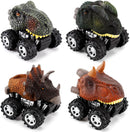 Tilbagetrækkelige dinosaurus-minibiler (6 stk.)