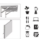 Foldbar væghyldeholder (2 stk.)