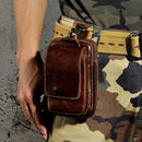 Ægte læder herre waist bag