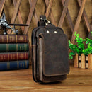 Ægte læder herre waist bag