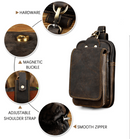 Ægte læder herre waist bag