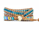Opal hjerte-wrap armbånd