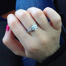 Blomst Opal Krystal Ring