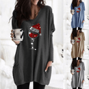 Vin & nissehue sweatshirt til damer