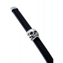 Stål Punk Dødningehoved Læderarmbånd