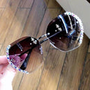 Rammeløse Rhinestone Solbriller