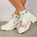 Tie dye ankelstøvler