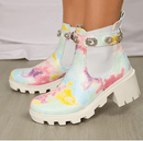 Tie dye ankelstøvler