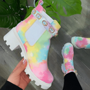 Tie dye ankelstøvler