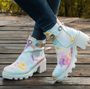 Tie dye ankelstøvler