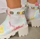 Tie dye ankelstøvler