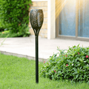 Solcellelamper med flimrende flammeeffekt