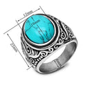 Herre Vintage Turkis Sten Ring