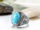 Herre Vintage Turkis Sten Ring