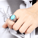 Herre Vintage Turkis Sten Ring