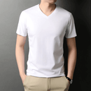 T-shirt til mænd med V-hals, slim fit