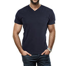 T-shirt til mænd med V-hals, slim fit