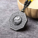 Obsidian Yin Yang Halskæde