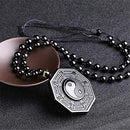 Obsidian Yin Yang Halskæde