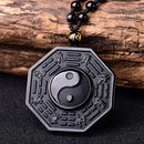 Obsidian Yin Yang Halskæde