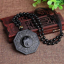 Obsidian Yin Yang Halskæde